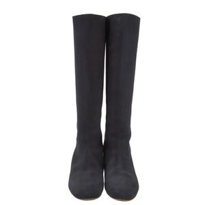 Chloe Black Suede Riding Boots Size 39 1/2